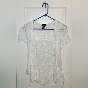 Rue21 Crochet Waterfall Cardigan Size M